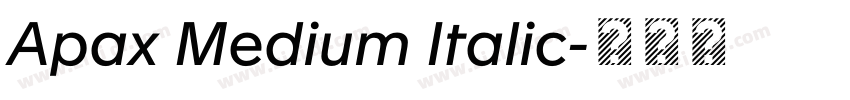 Apax Medium Italic字体转换